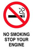 No Smoking Stop Your Engine