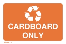 Recycle Cardboard Only Label 
