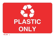 Recycle Plastic Only Label