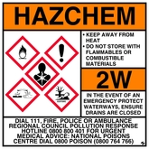 Hazchem General Storage Sign 4-5 Classes