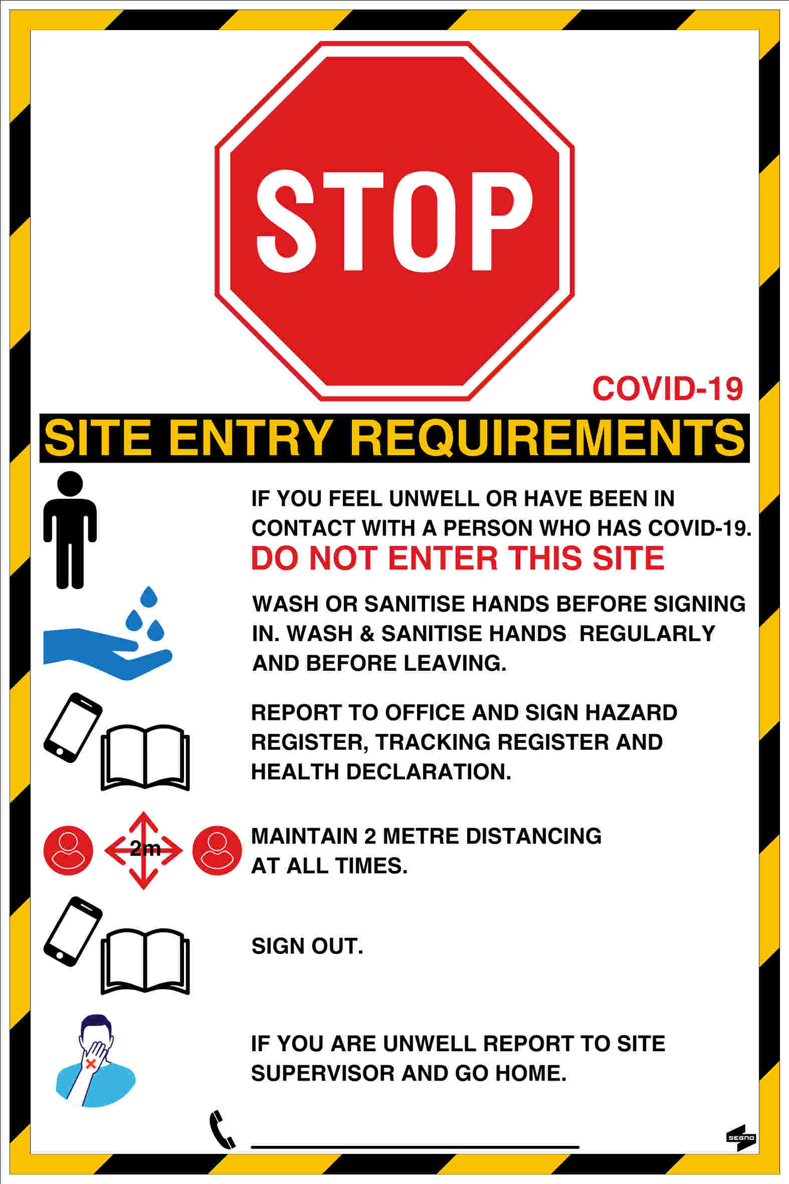 STOP - Site Entry Requirements - Covid